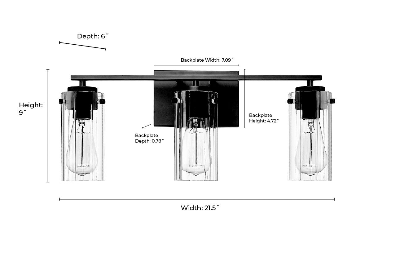 Millennium Lighting Serena 3-Light Vanity in Brushed Nickel