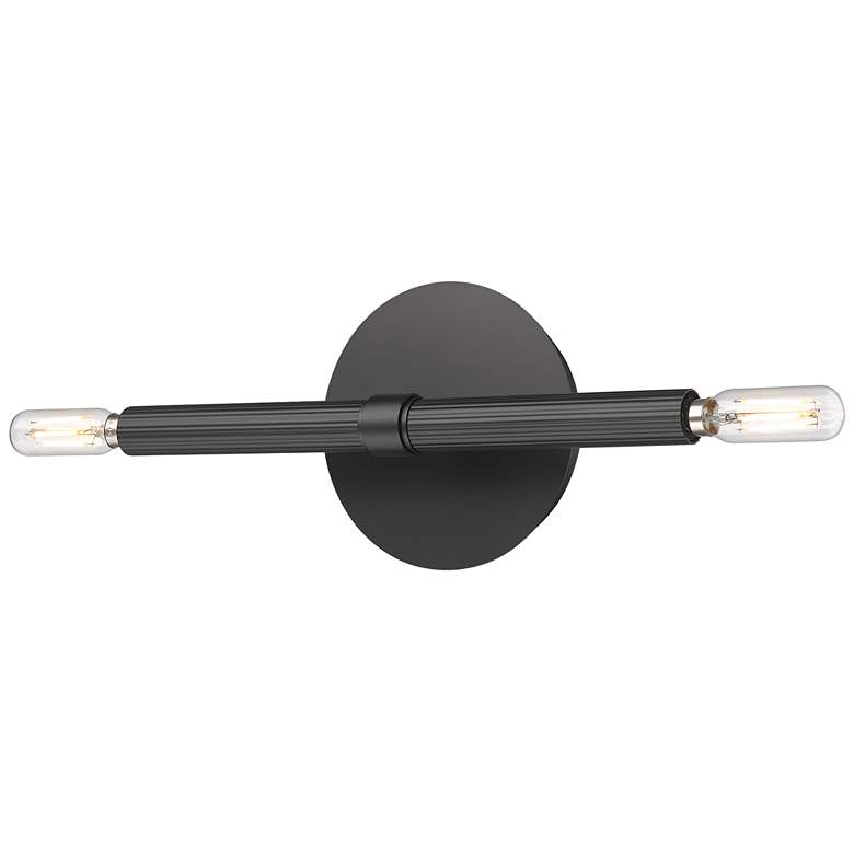 Image 1 Millennium Lighting Skyva 5.75 Inch High 2-Light Sconce in Matte Black