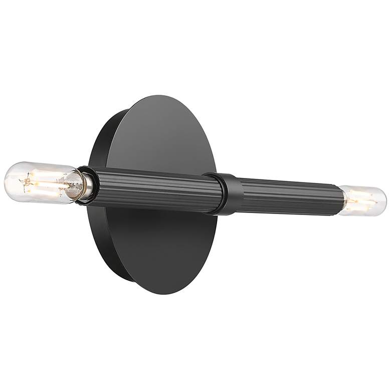Image 3 Millennium Lighting Skyva 5.75 Inch High 2-Light Sconce in Matte Black more views
