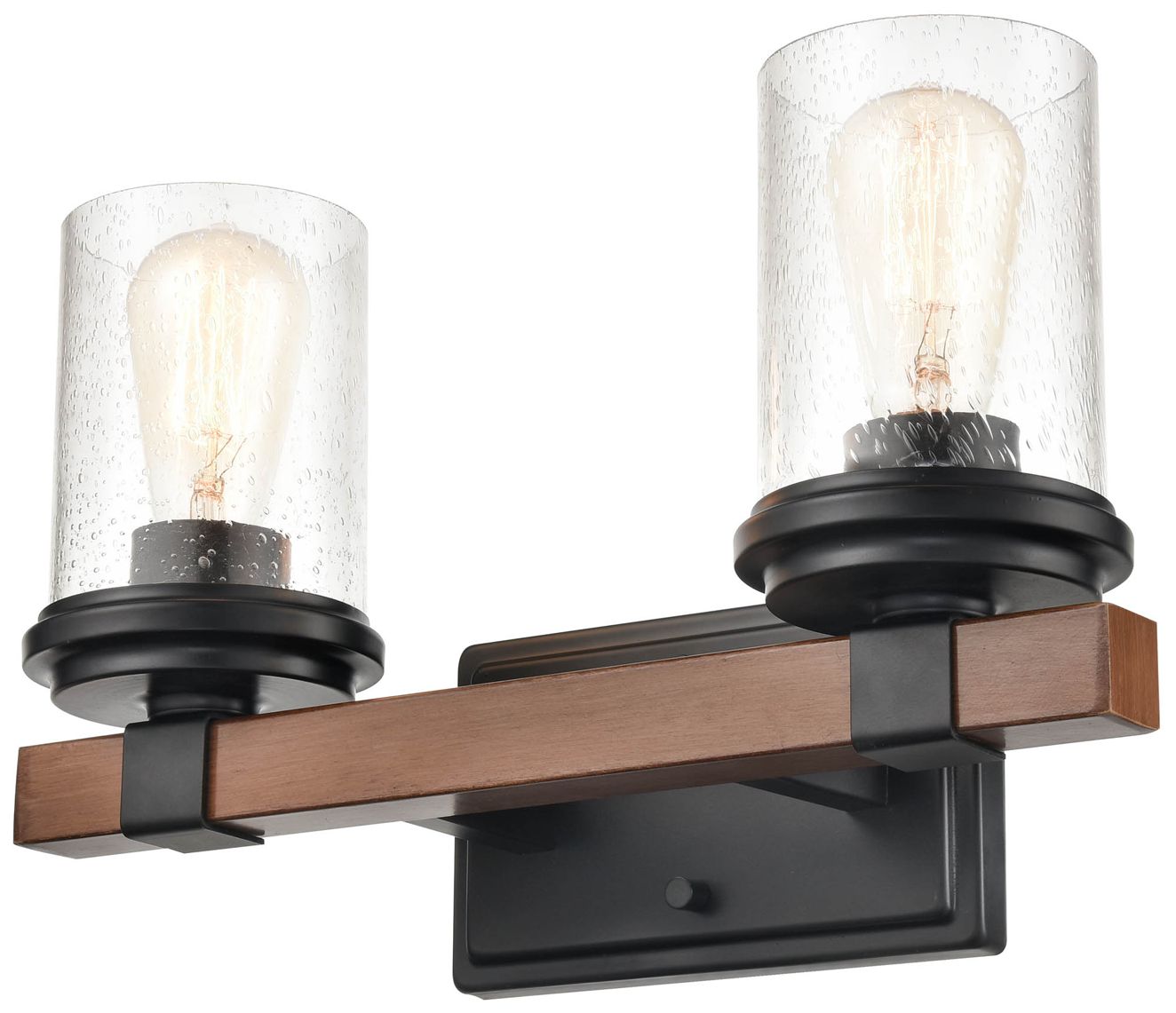 Image 3 Millennium Lighting Taos 15" Wide 2-Light Black and Glass Vanity Light more views