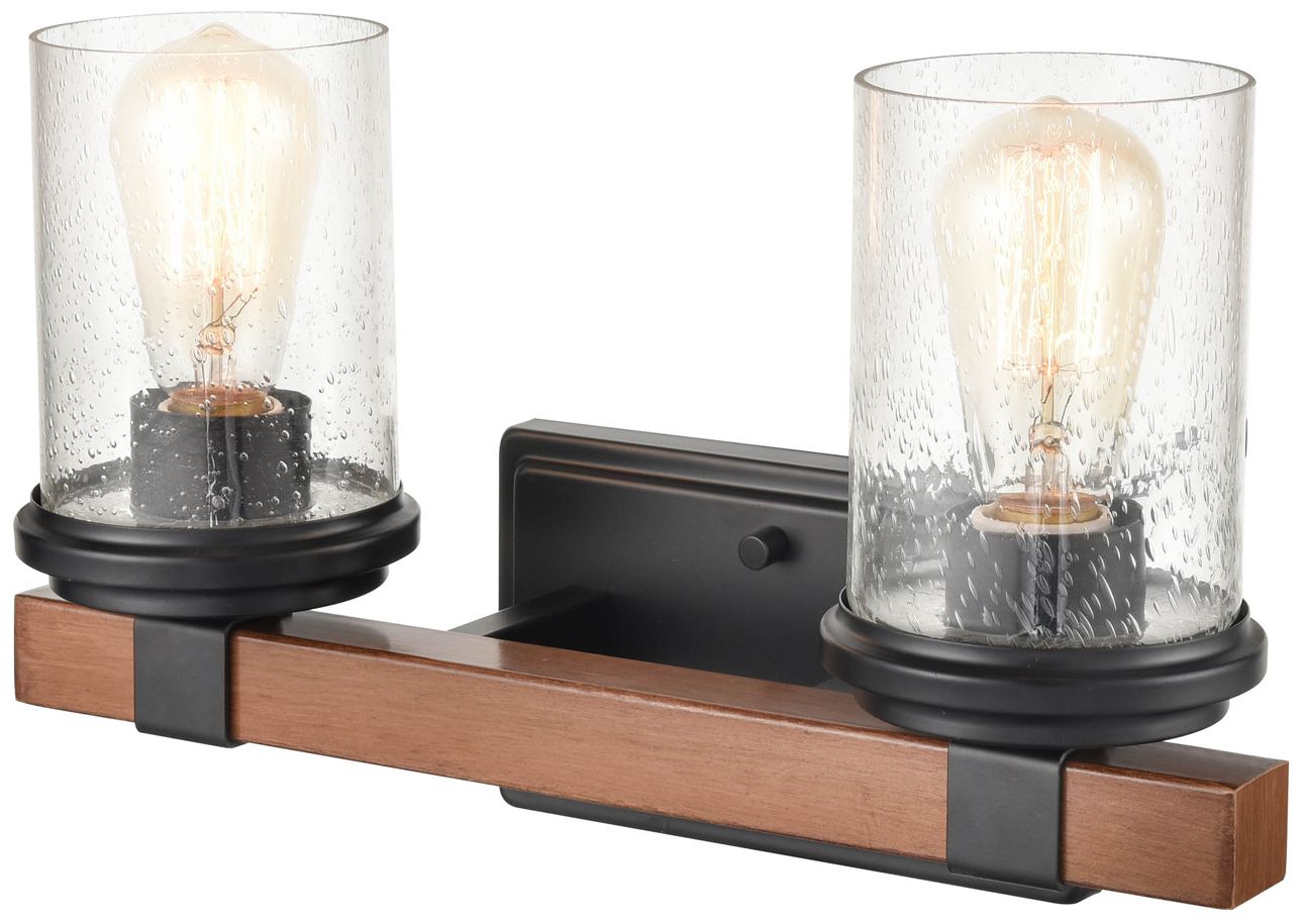 Image 4 Millennium Lighting Taos 15" Wide 2-Light Black and Glass Vanity Light more views