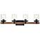 Millennium Lighting Taos 32" Wide 4-Light Black and Glass Vanity Light