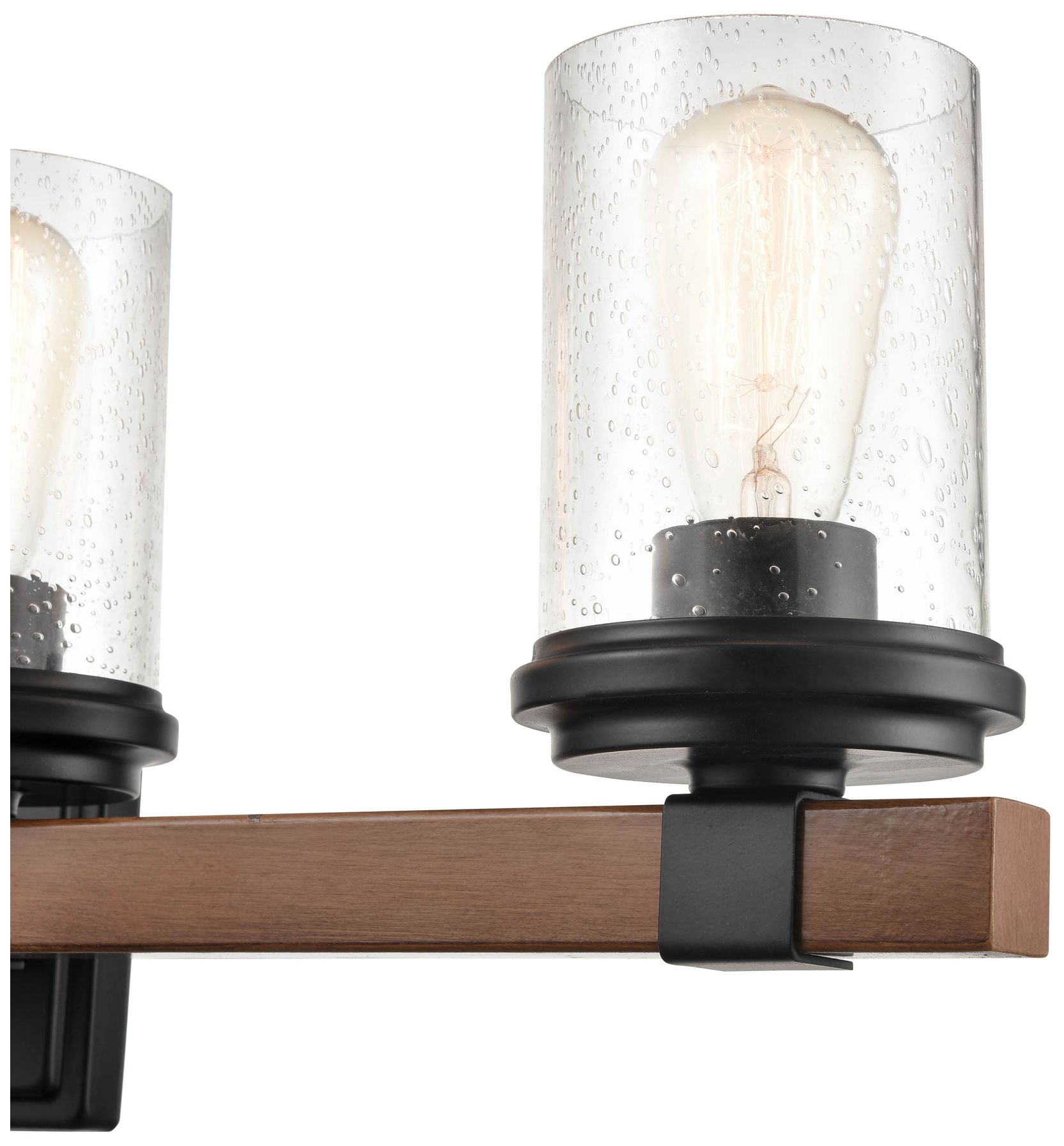 Image 5 Millennium Lighting Taos 32" Wide 4-Light Black and Glass Vanity Light more views