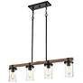 5_Millennium Lighting Taos 36" Black 4-Light Seeded Glass Linear Pendant more views