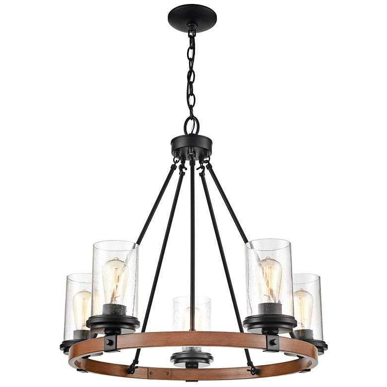 Image 6 Millennium Lighting Taos 5 Light Chandelier Fixture in Matte Black more views