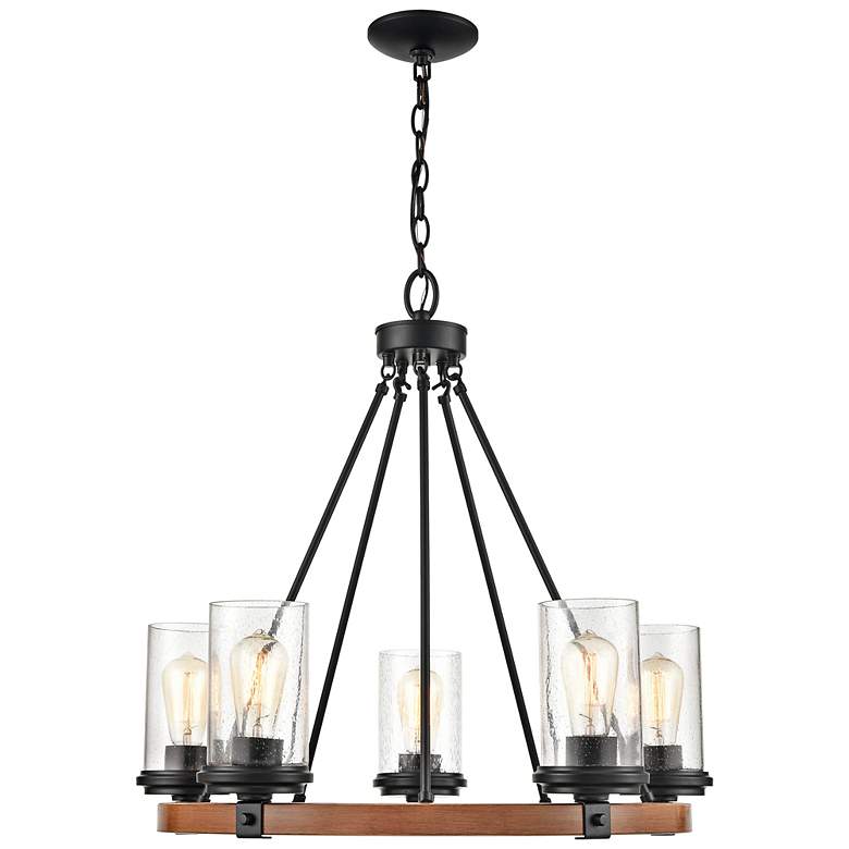 Image 7 Millennium Lighting Taos 5 Light Chandelier Fixture in Matte Black more views