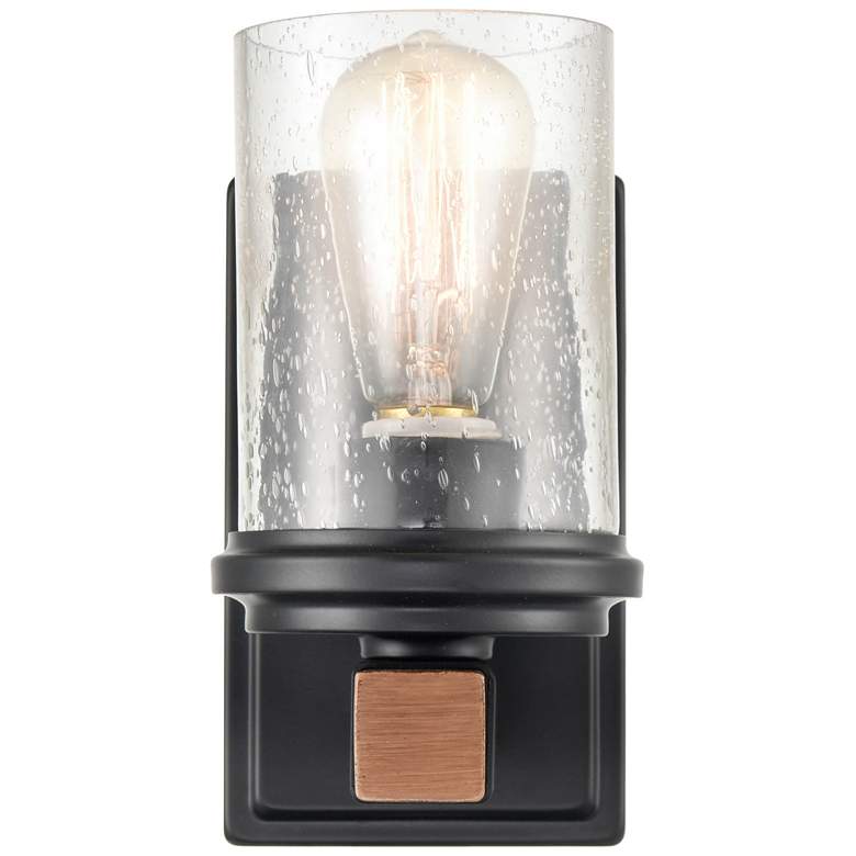 Image 1 Millennium Lighting Taos 9 1/2" High Matte Black Rustic Wall Sconce