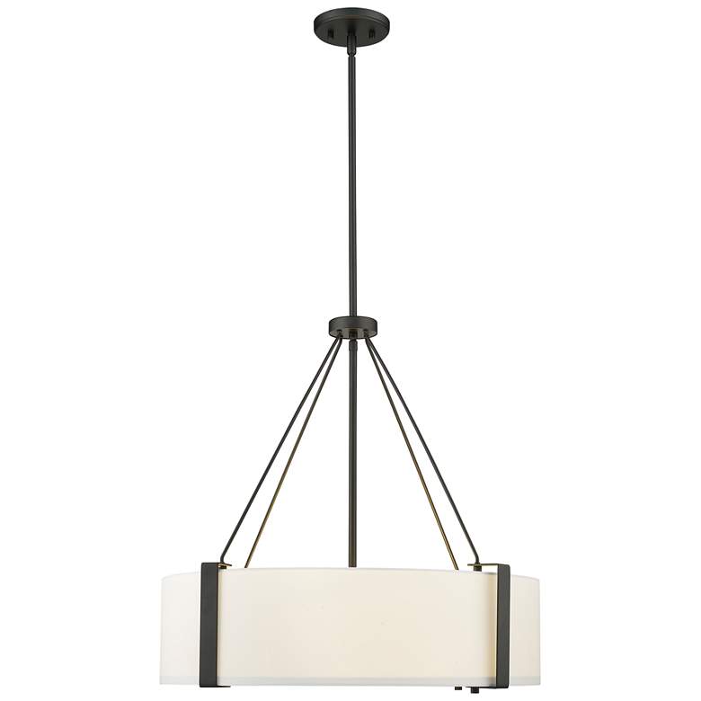 Image 1 Millennium Lighting Telfar 3-Light Pendant in Matte Black/White