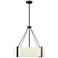 Millennium Lighting Telfar 3-Light Pendant in Matte Black/White