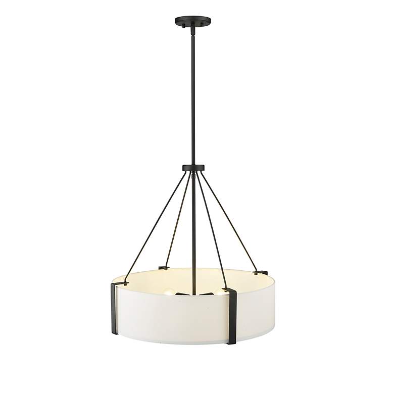 Image 2 Millennium Lighting Telfar 3-Light Pendant in Matte Black/White more views