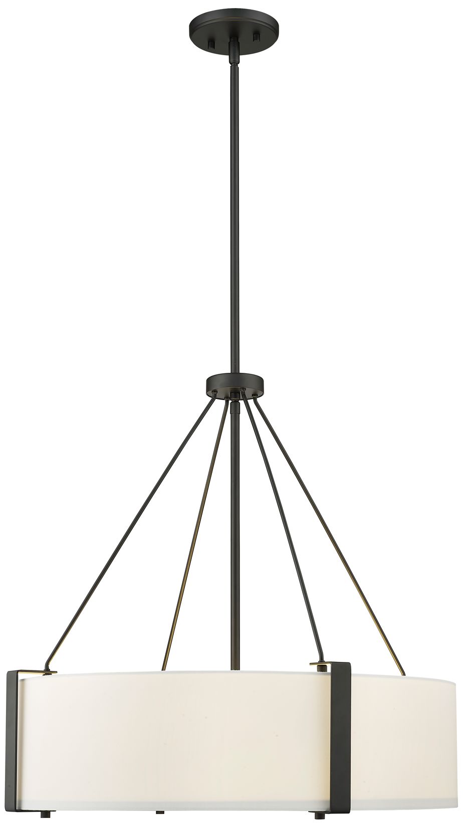 Image 3 Millennium Lighting Telfar 3-Light Pendant in Matte Black/White more views