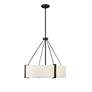 3_Millennium Lighting Telfar 3-Light Pendant in Matte Black/White more views
