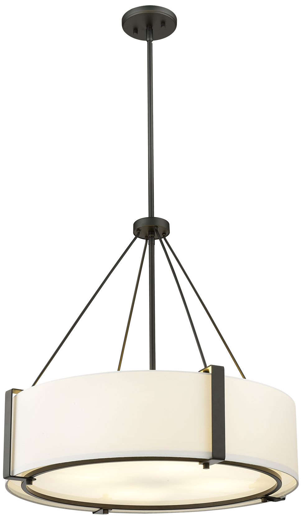Image 4 Millennium Lighting Telfar 3-Light Pendant in Matte Black/White more views
