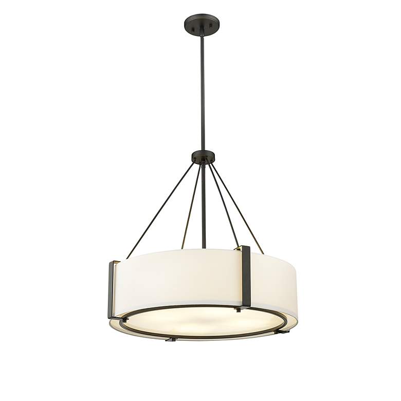 Image 4 Millennium Lighting Telfar 3-Light Pendant in Matte Black/White more views