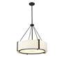 4_Millennium Lighting Telfar 3-Light Pendant in Matte Black/White more views