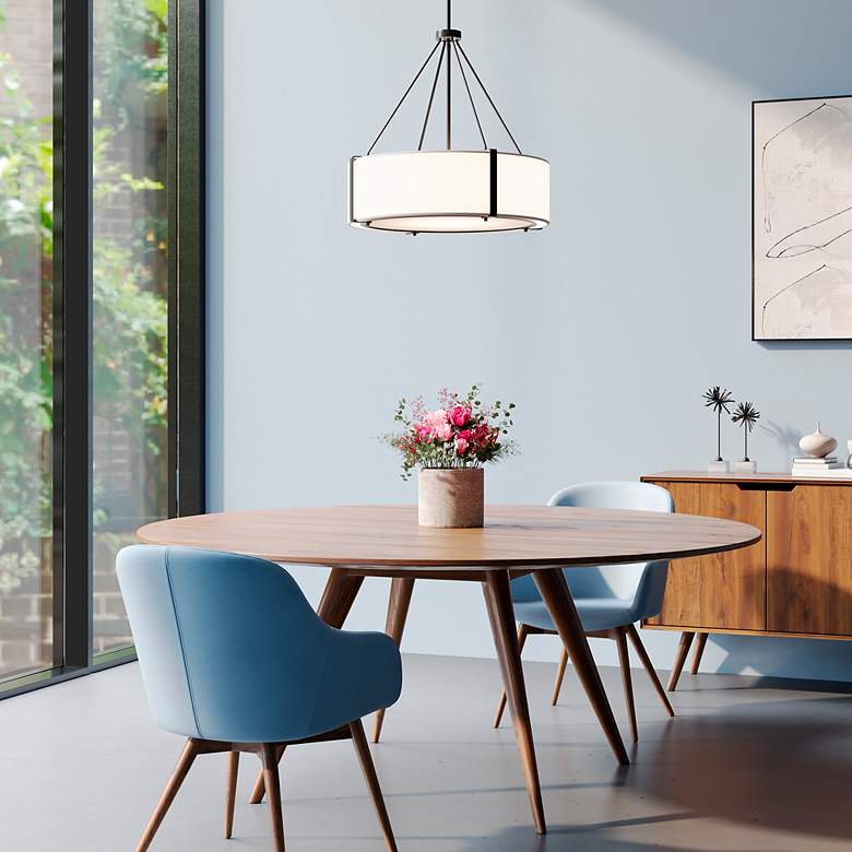 Image 5 Millennium Lighting Telfar 3-Light Pendant in Matte Black/White more views