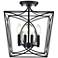 Millennium Lighting Tracy 4-Light Indoor Semi-Flush in Matte Black