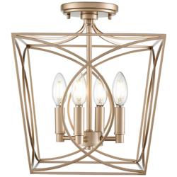 Millennium Lighting Tracy 4-Light Indoor Semi-Flush in Painted Modern Gold