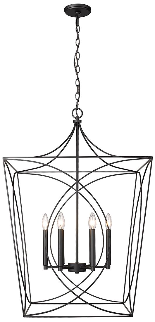 Millennium Lighting Tracy 6 Light 36" Pendant Fixture in Matte Black