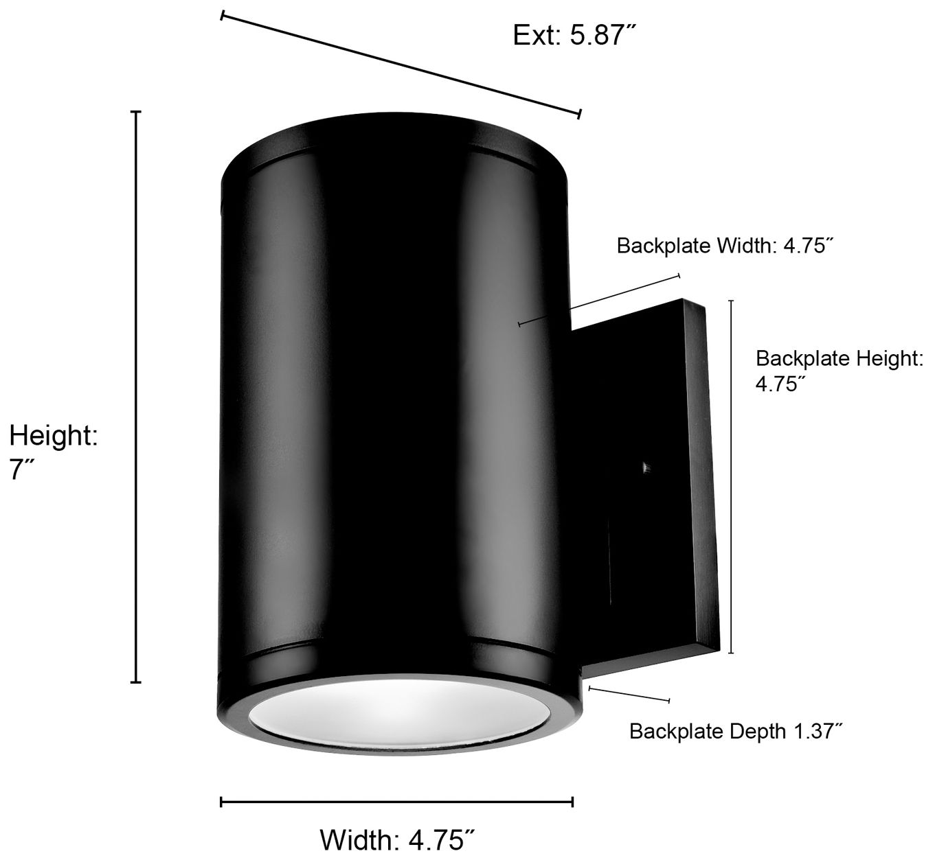 Image 7 Millennium Lighting Vegas 1-Light Outdoor Wall Sconce in Black more views