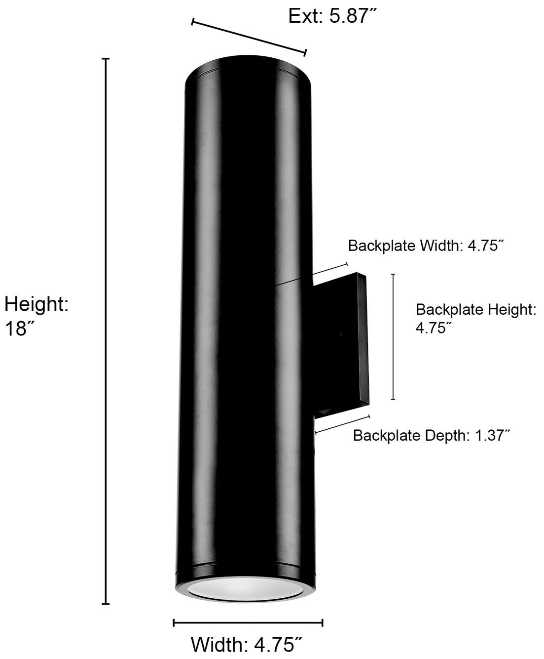 Image 7 Millennium Lighting Vegas 2-Light Outdoor Wall Sconce in Black more views