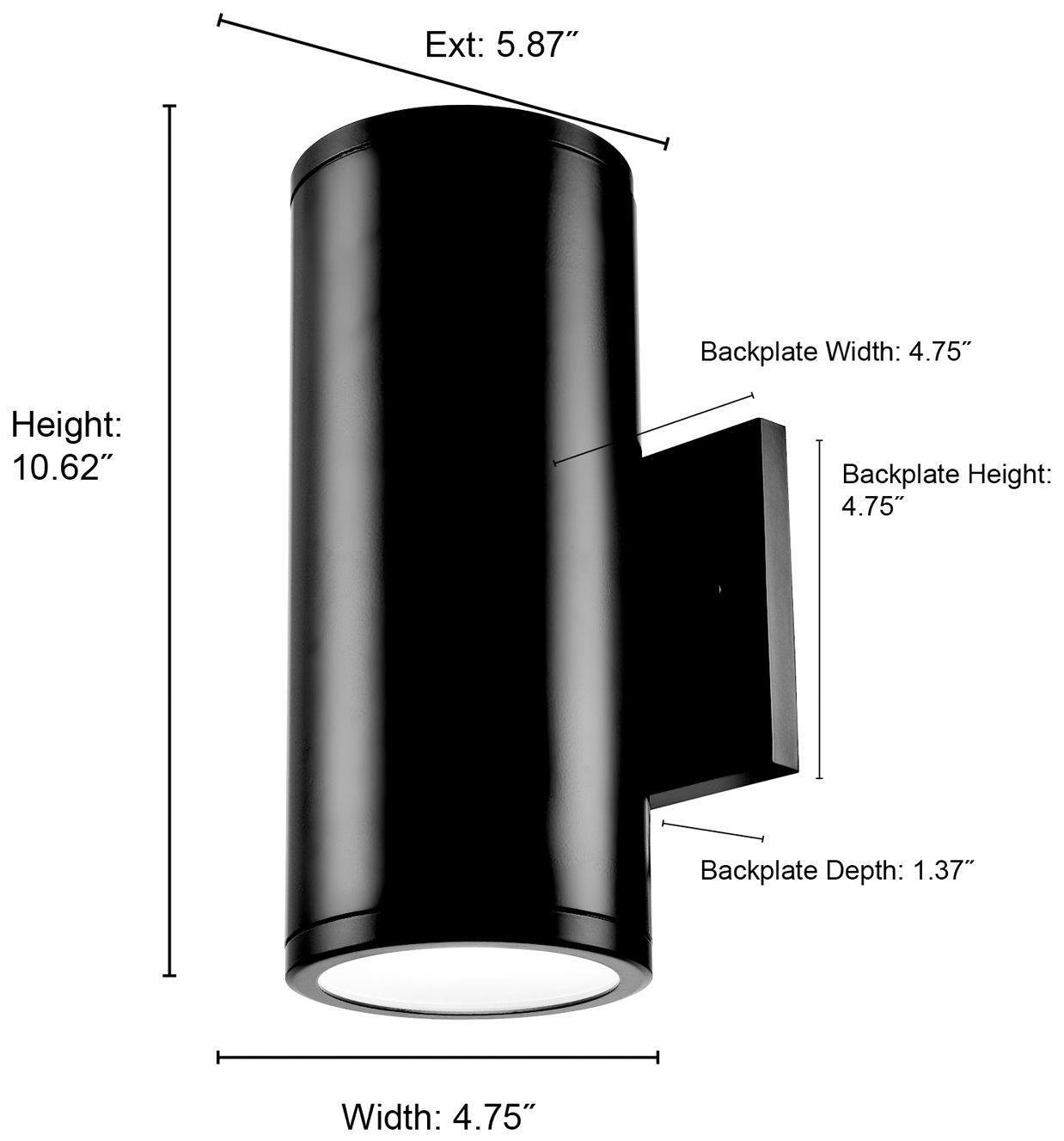 Image 7 Millennium Lighting Vegas Integrated LED  Outdoor Wall Sconce in Black more views