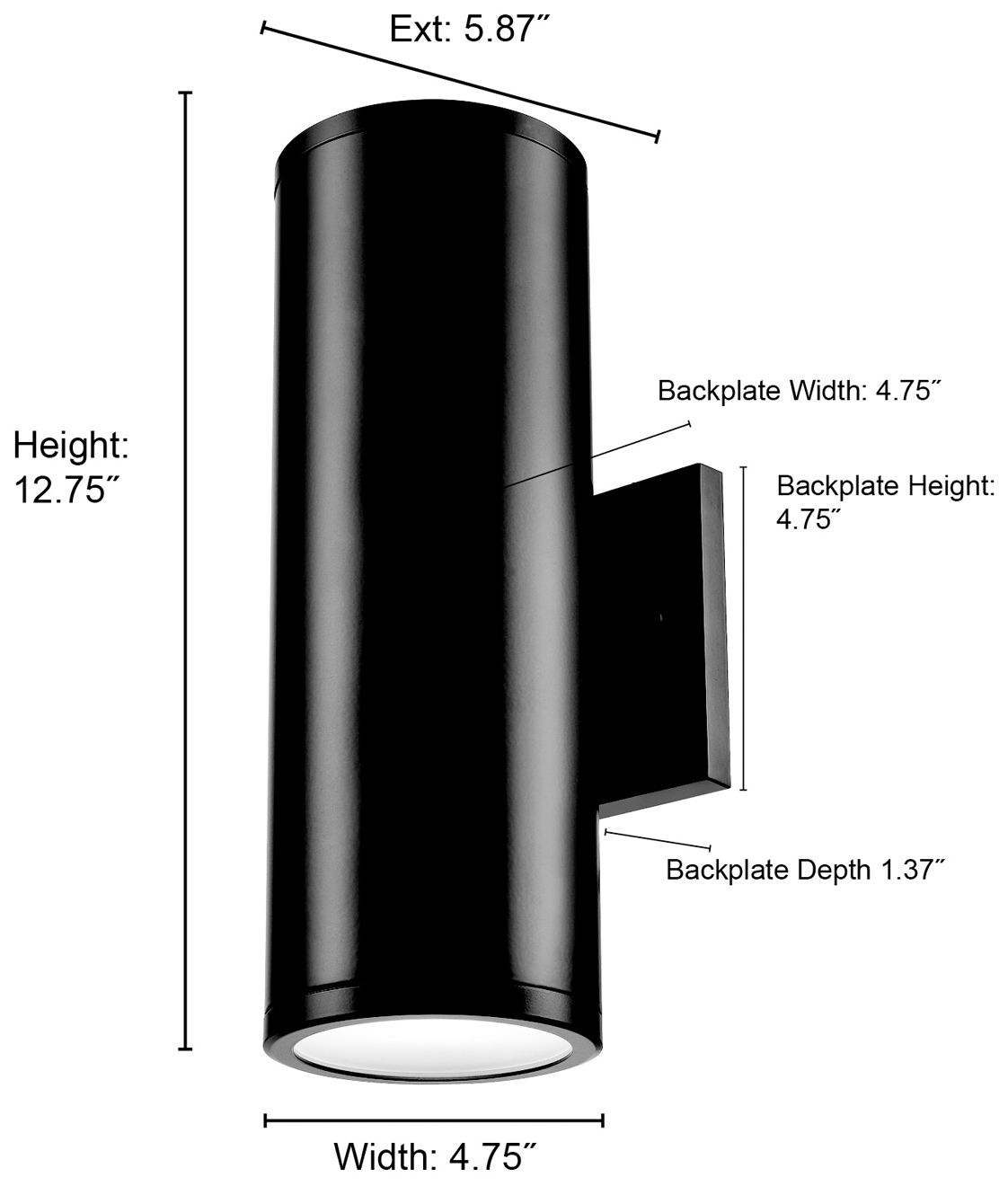 Image 7 Millennium Lighting Vegas Integrated LED Outdoor Wall Sconce in Black more views