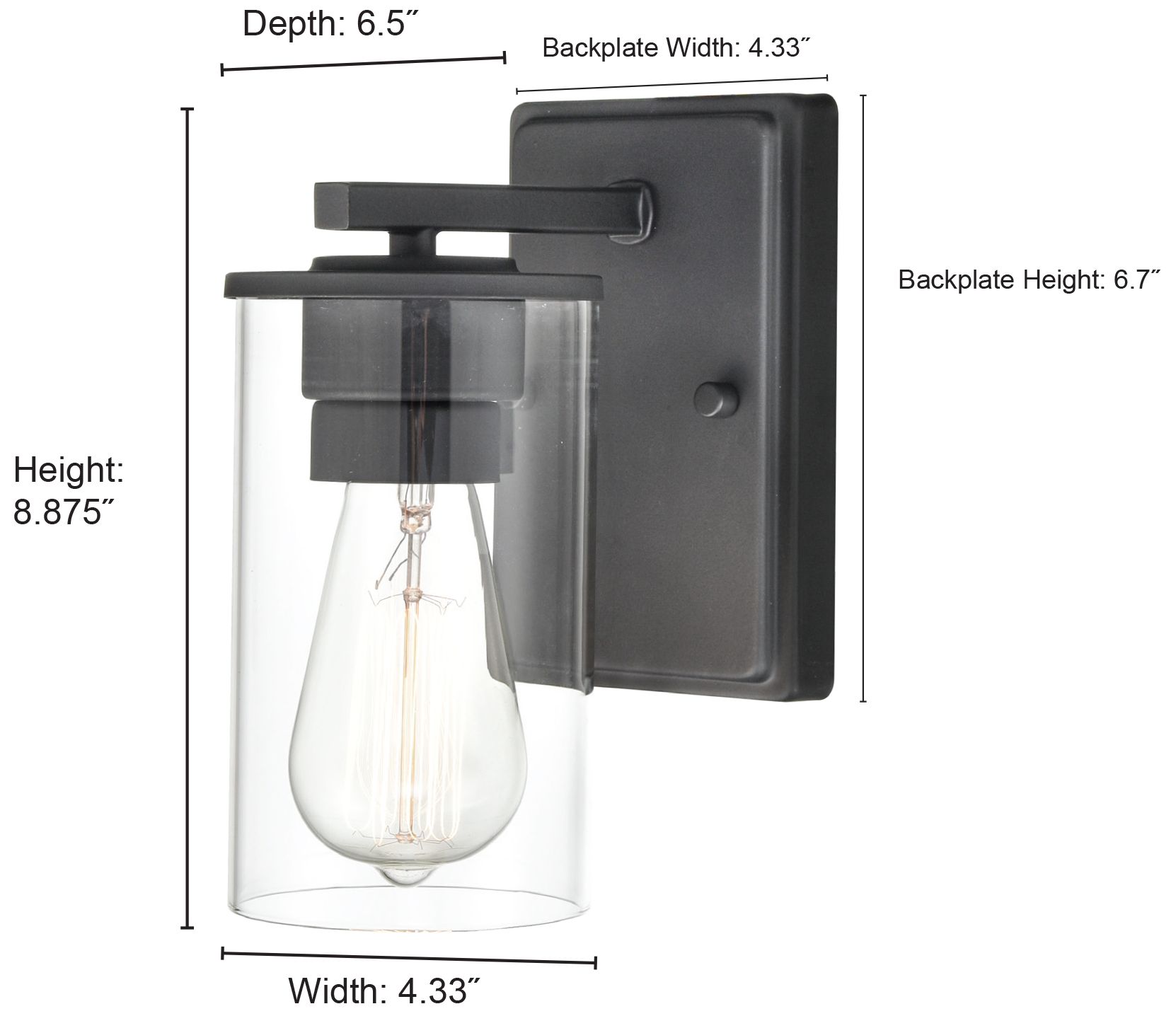 Image 5 Millennium Lighting Verlana 1 Light Wall Sconce more views