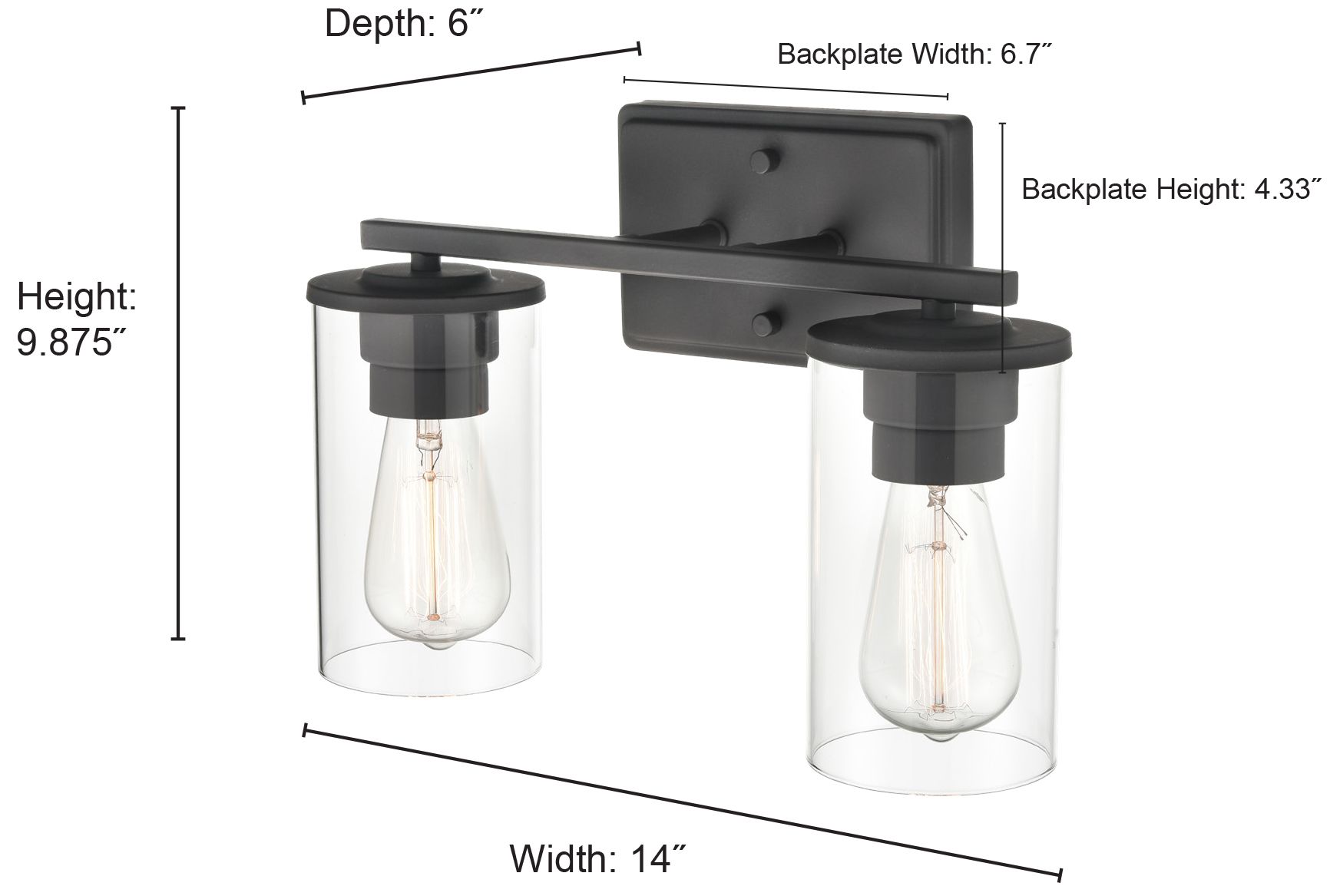 Image 5 Millennium Lighting Verlana 14" Wide 2-Light Bathroom Vanity Light more views