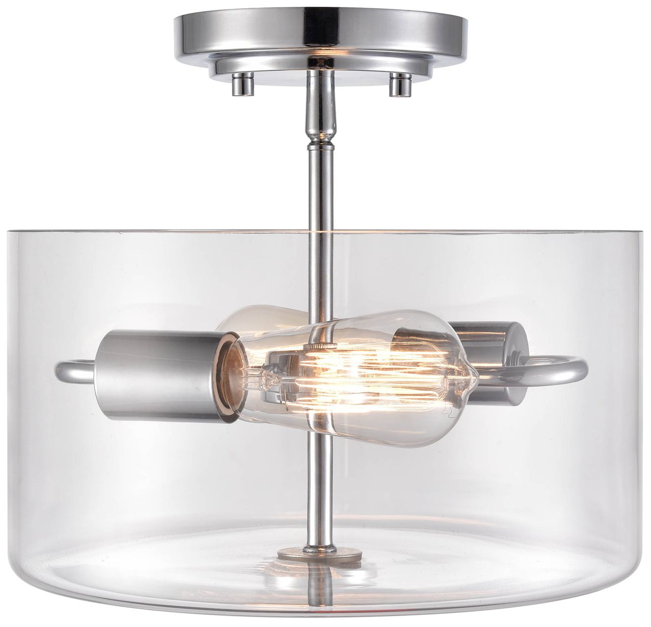 Millennium Lighting Verlana 2 Light Semi-Flush Mount Chrome