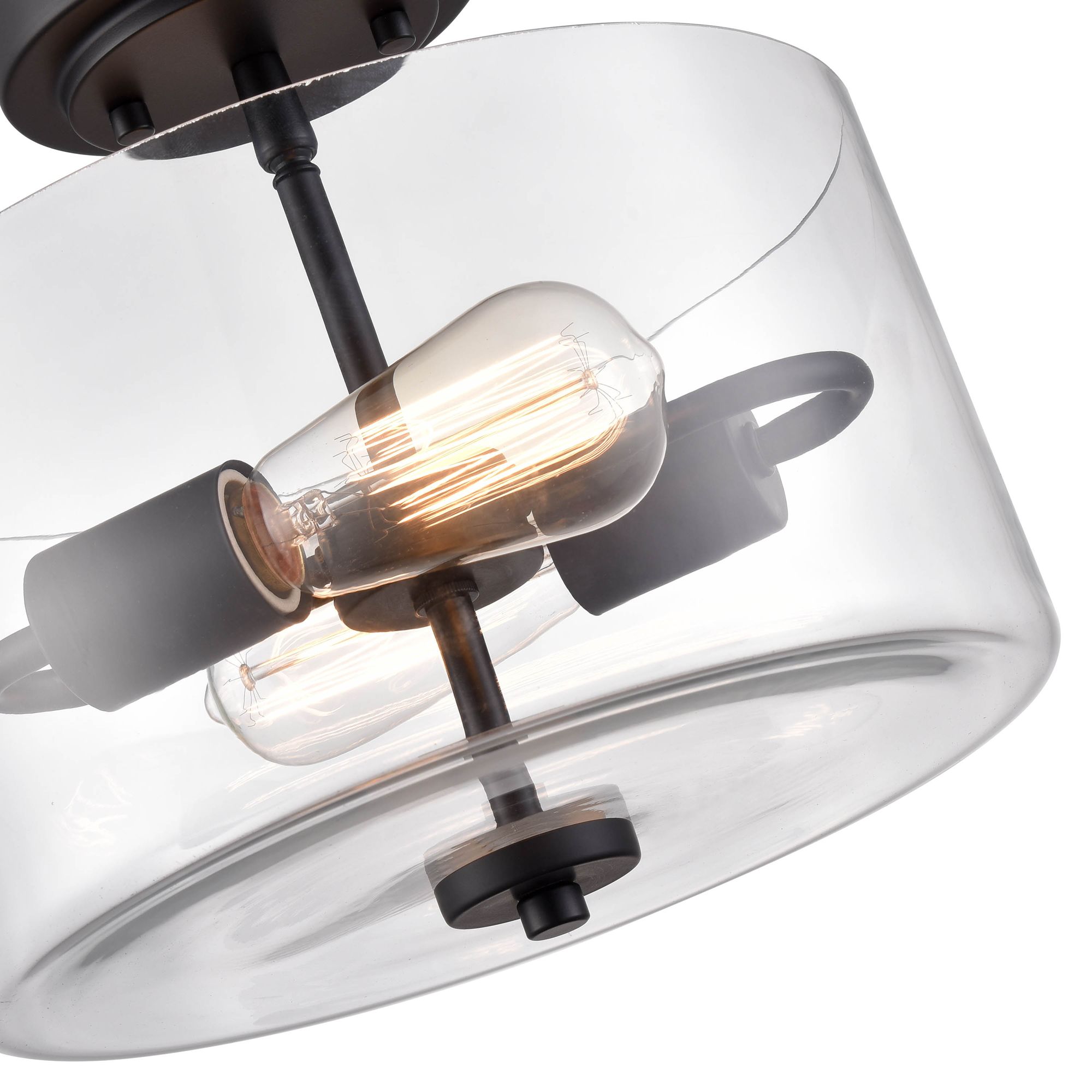 Image 4 Millennium Lighting Verlana 2 Light Semi-Flush Mount Matte Black more views