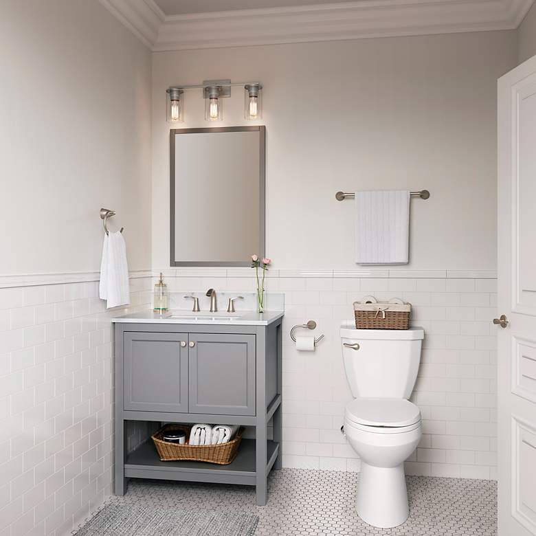 Image 6 Millennium Lighting Verlana 3 Light Vanity Fixture in Brushed Nickel more views