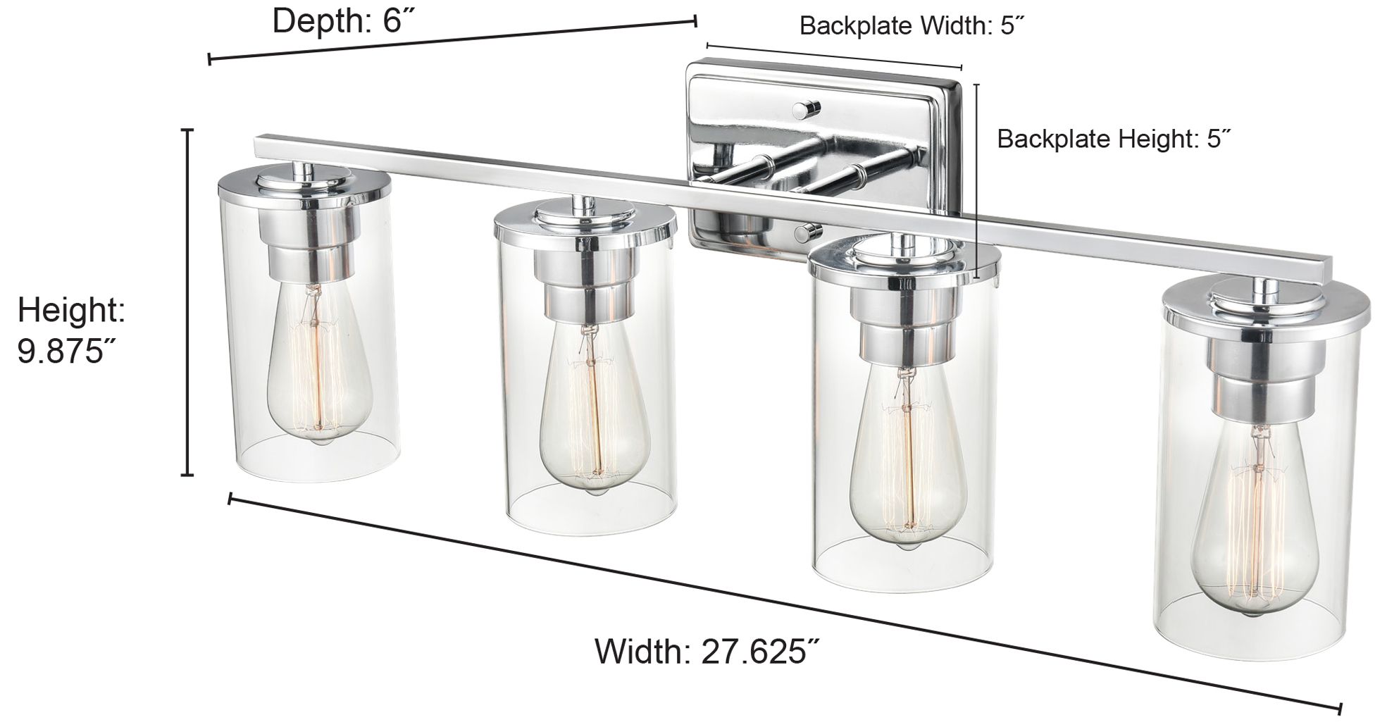 Image 4 Millennium Lighting Verlana 4 Light Vanity Fixture in Brushed Nickel more views