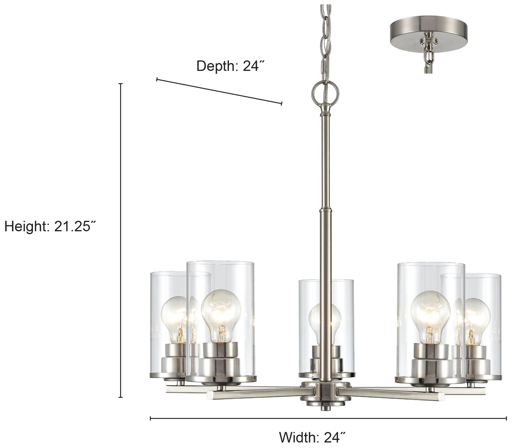 Image 6 Millennium Lighting Verlana 5 Light Chandelier Ceiling Light more views