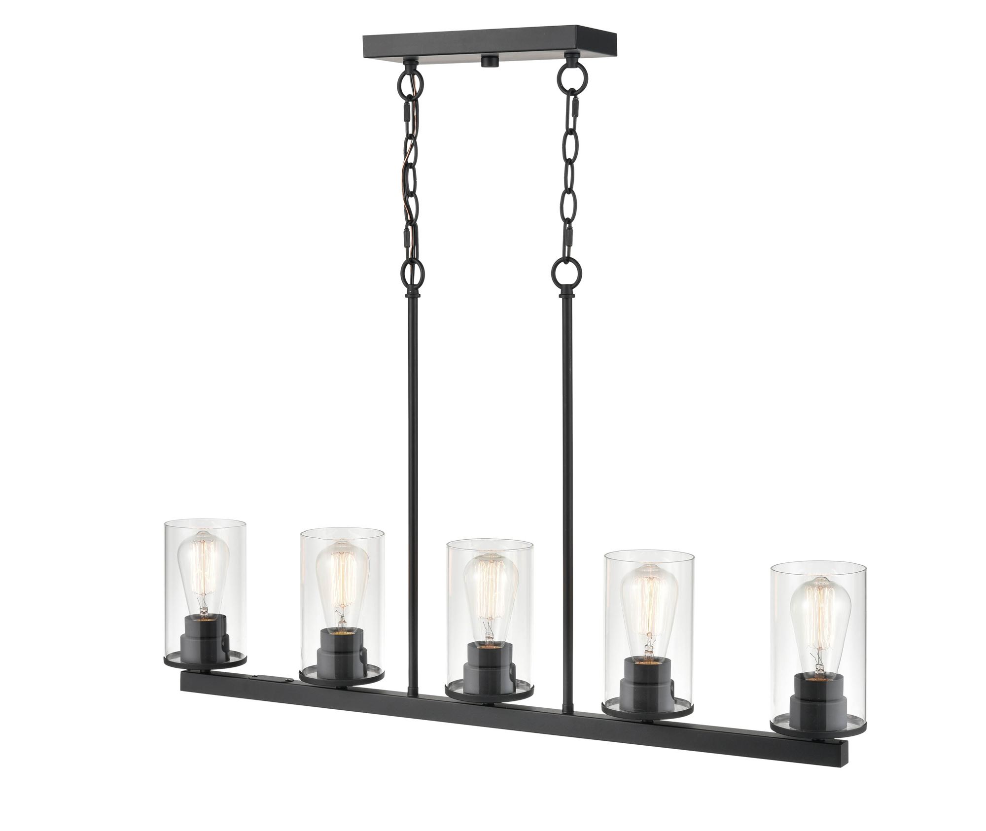 Image 3 Millennium Lighting Verlana 5 Light Island Fixture in Matte Black more views