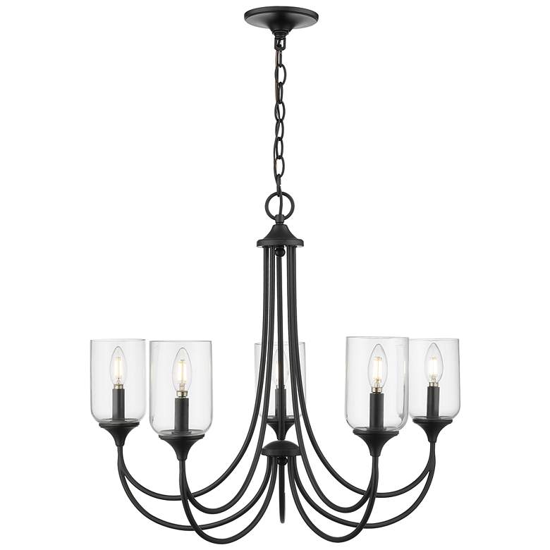 Image 1 Millennium Lighting Waddingham 5-Light Chandelier in Matte Black