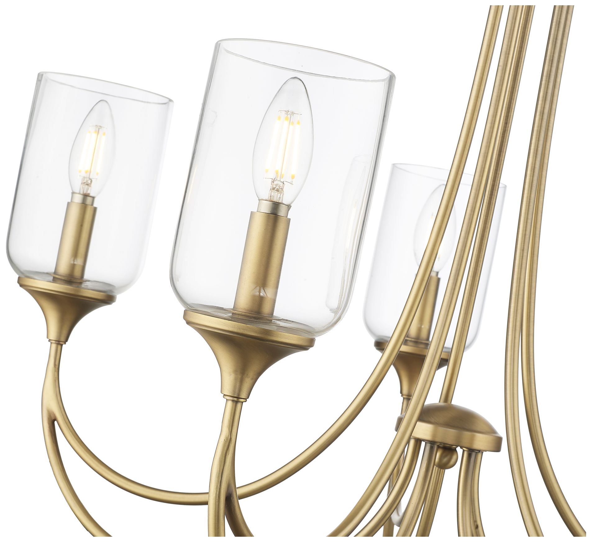 Image 6 Millennium Lighting Waddingham 5-Light Chandelier in Vintage Brass more views