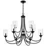 3_Millennium Lighting Waddingham 9-Light Chandelier in Matte Black more views