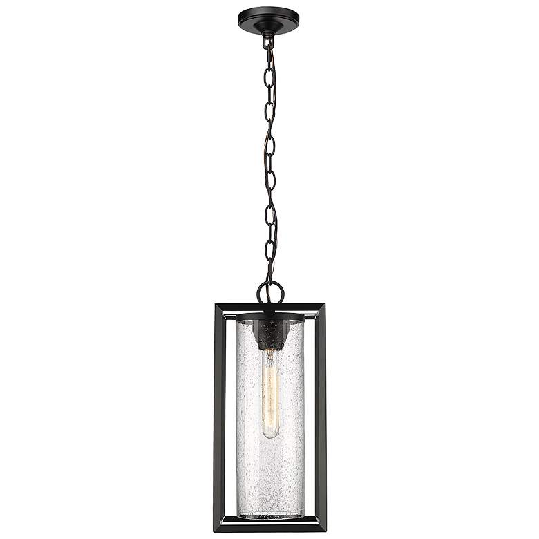 Image 1 Millennium Lighting Wheatland 1 Light Outdoor Pendant Powder Coat Black