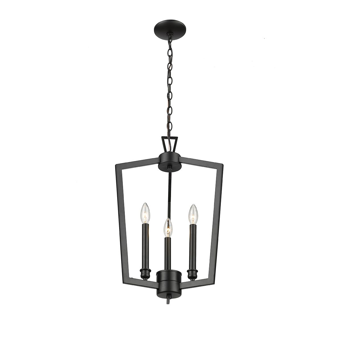 Image 3 Millennium Lizabeth 3-Light 16" Matte Black Pendant more views
