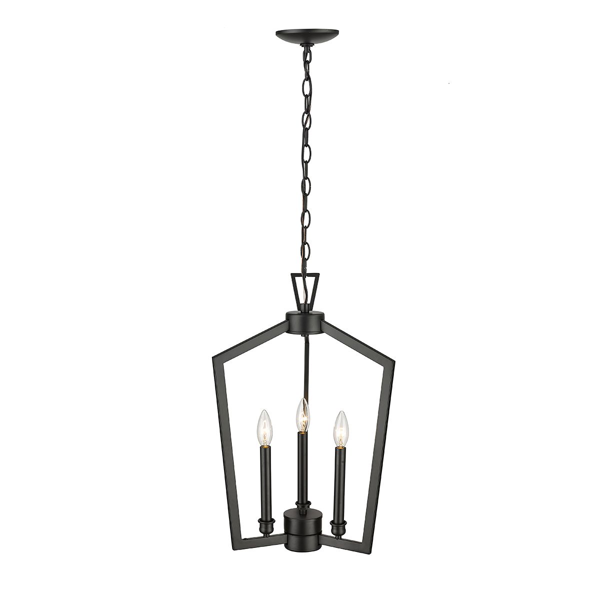 Image 4 Millennium Lizabeth 3-Light 16" Matte Black Pendant more views