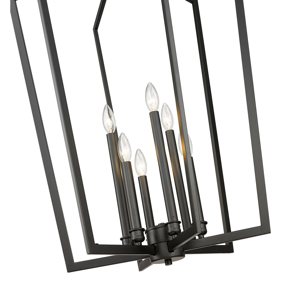 Image 2 Millennium Lizabeth 6-Light 25" Matte Black Pendant more views