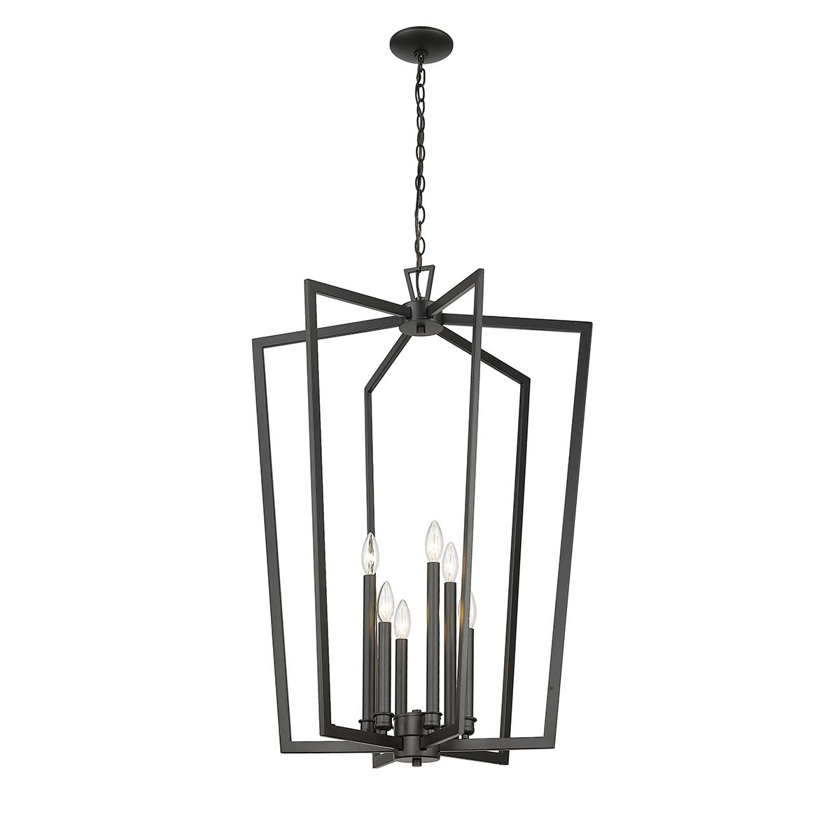Image 3 Millennium Lizabeth 6-Light 25" Matte Black Pendant more views