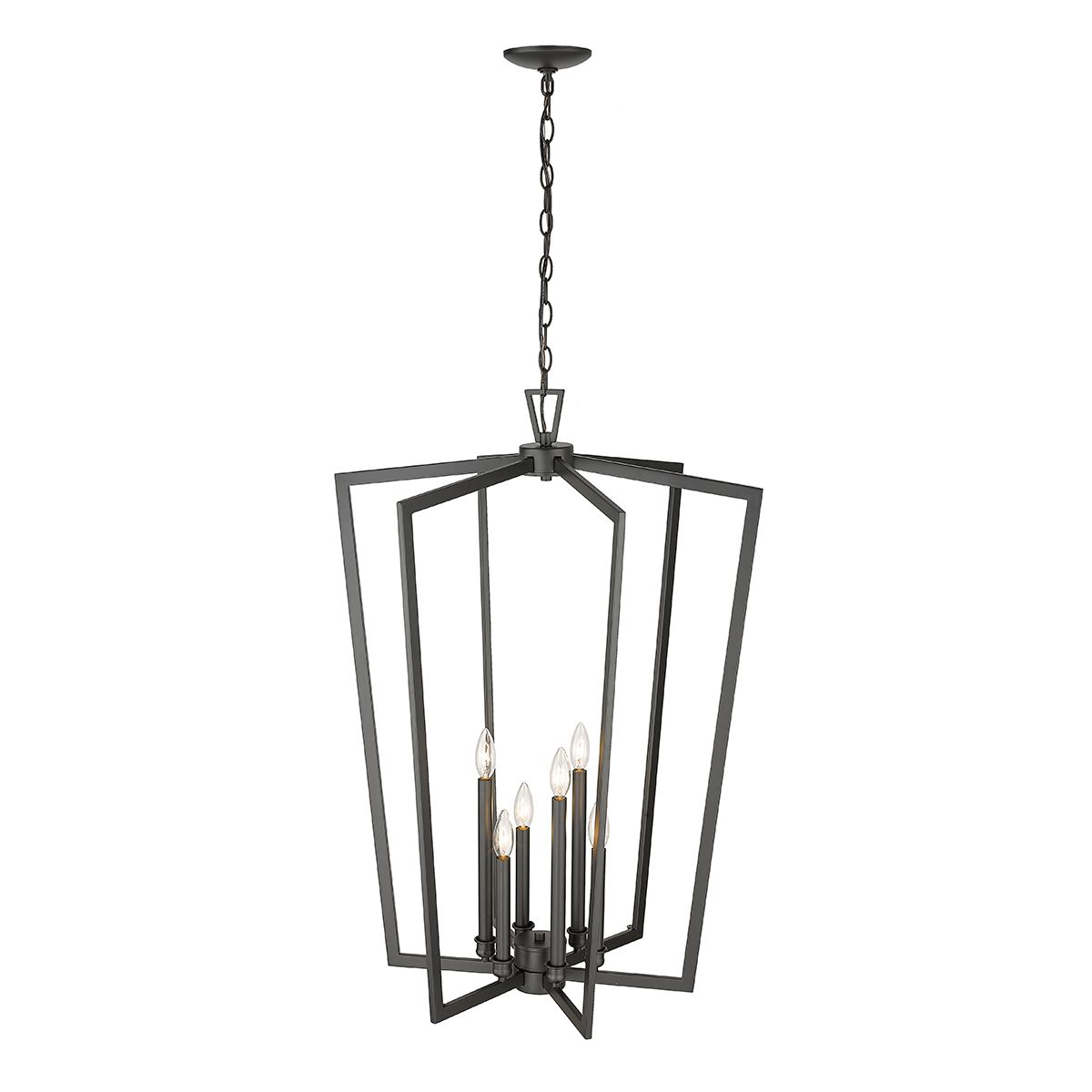 Image 4 Millennium Lizabeth 6-Light 25" Matte Black Pendant more views