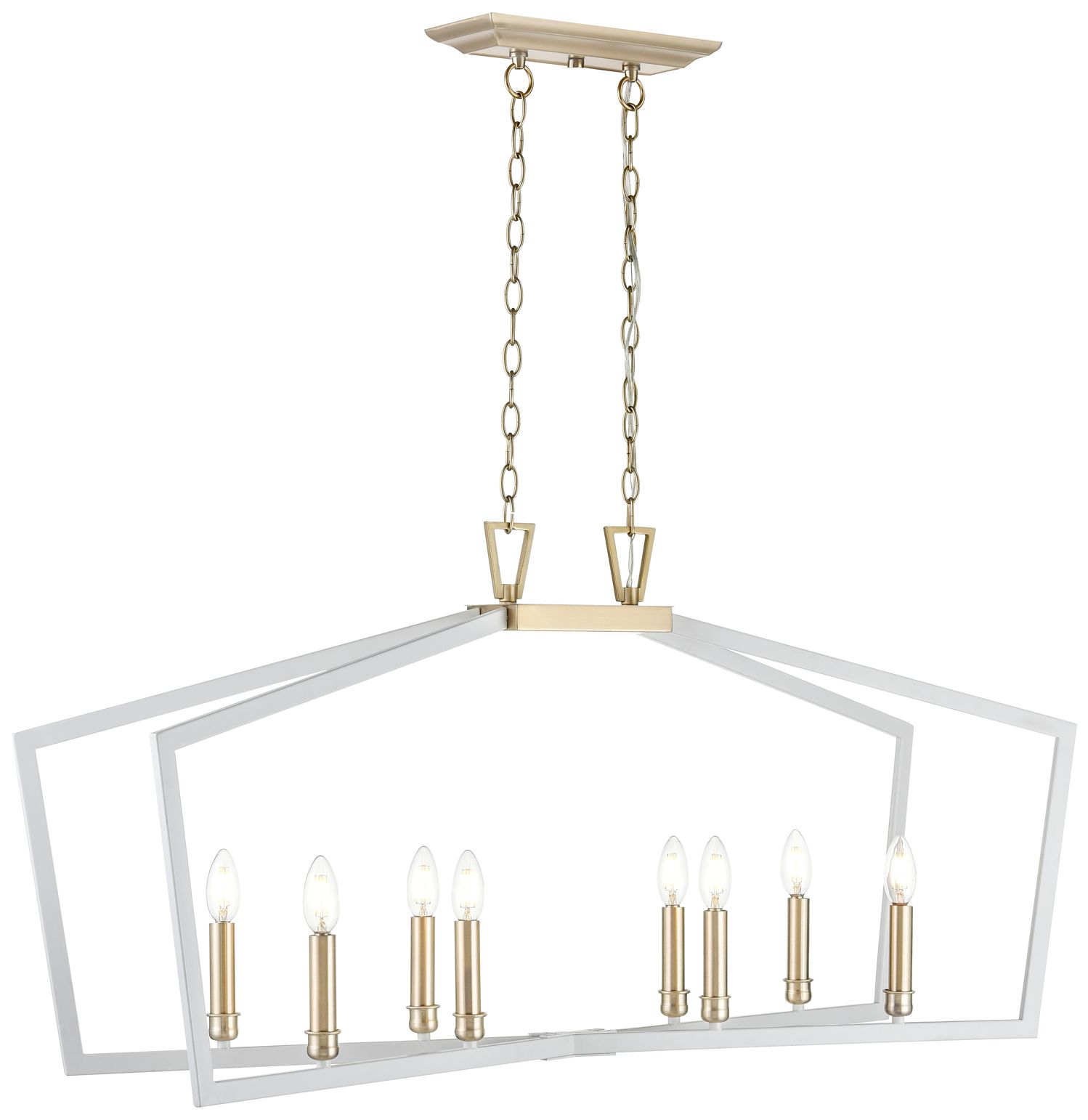 Image Millennium Lizabeth 8-Light 42.25" Matte White/Modern Gold Pendant