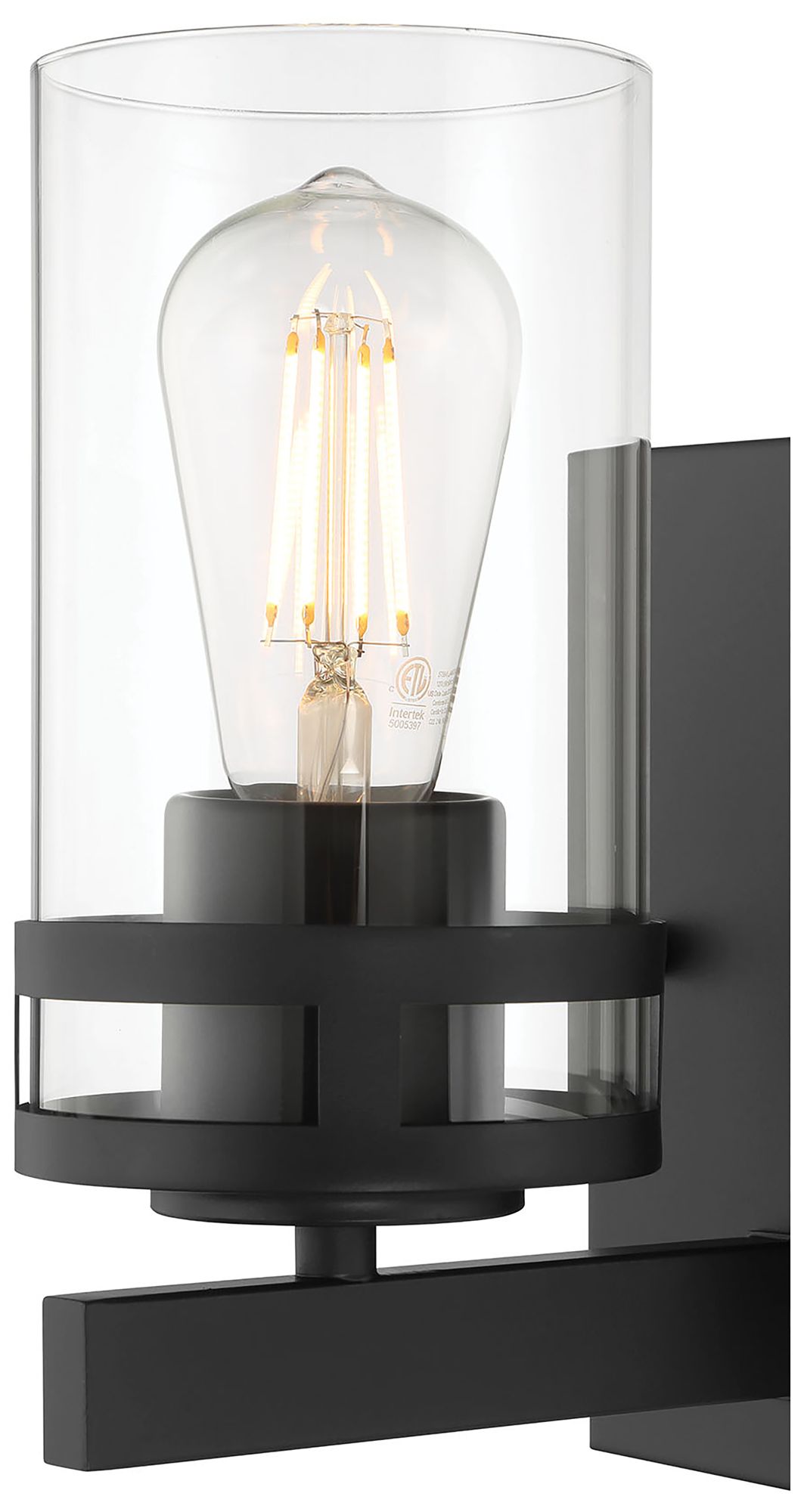 Image 5 Millennium Lunden 1-Light 4.5" Matte Black Wall Sconce with Glass Shade more views