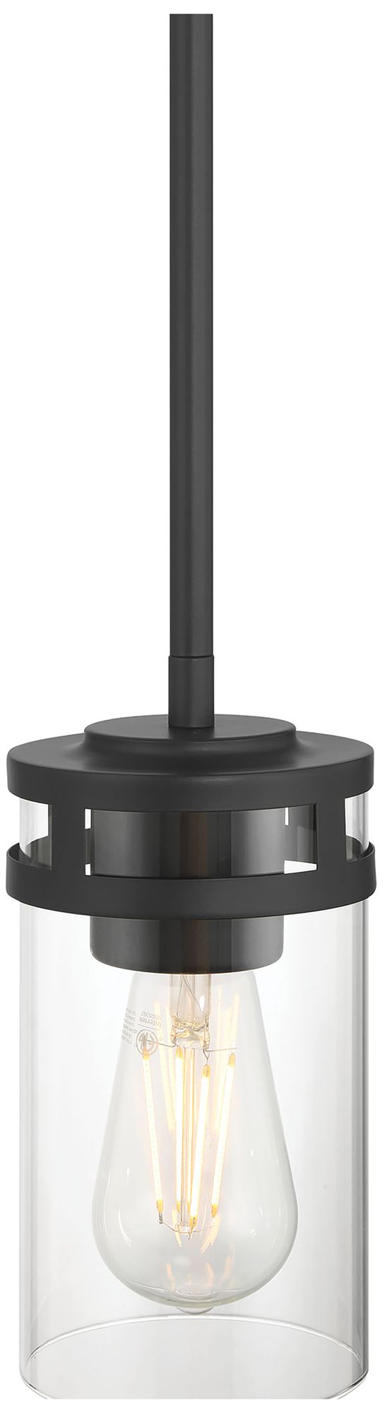 Image 4 Millennium Lunden 1-Light 4" Matte Black Mini Pendant with Glass Shade more views