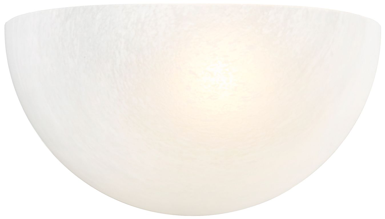 Millennium Luneer 1-Light 10" White Wall Sconce with Glass Shade