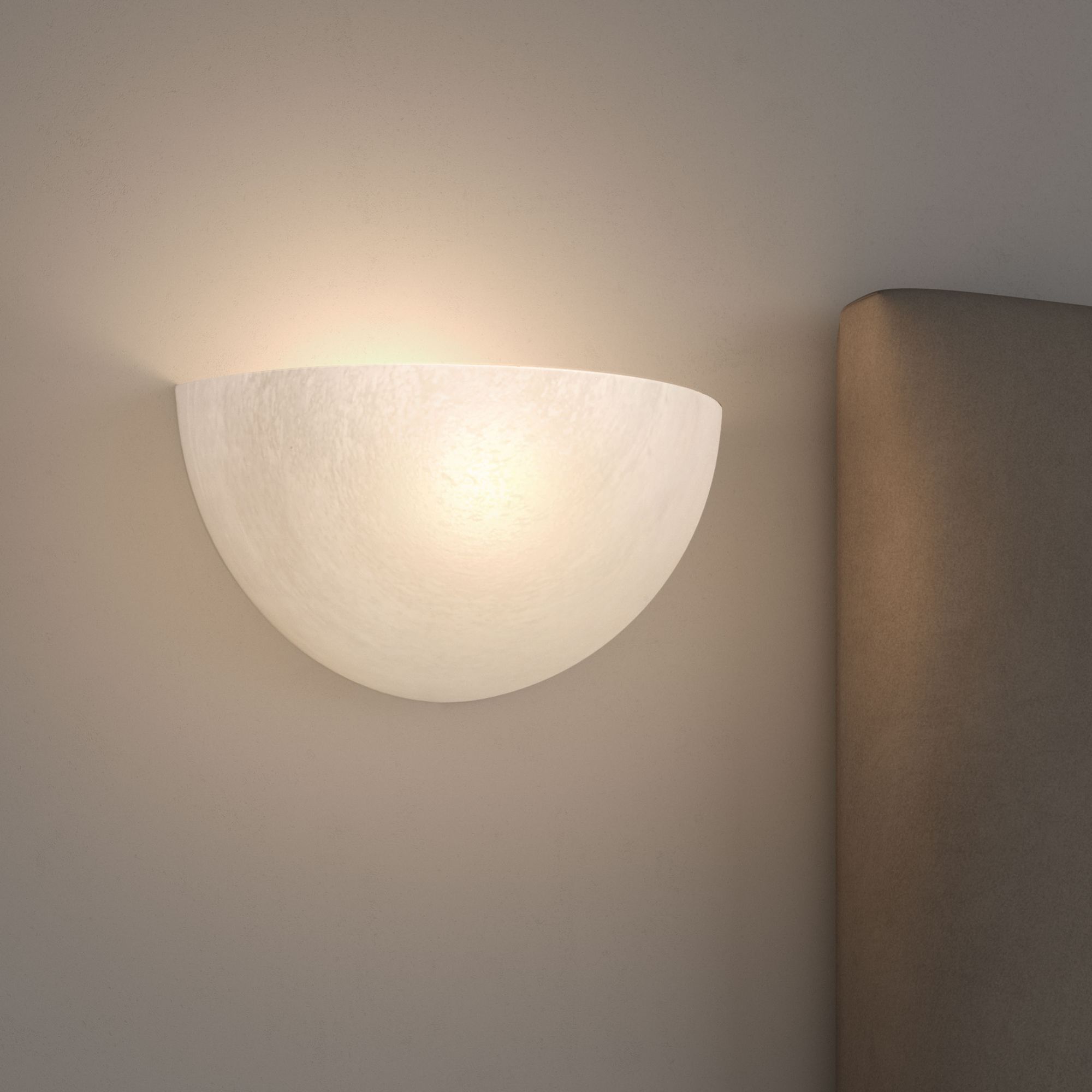 Image 6 Millennium Luneer 1-Light 10" White Wall Sconce with Glass Shade more views