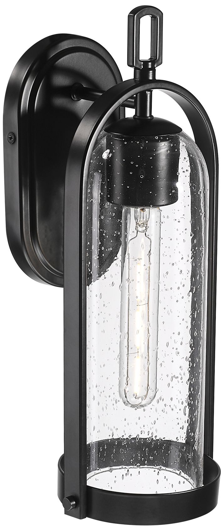 Millennium Luxio 1-Light 15.25" Powder Coated Black Outdoor Wall Sconce